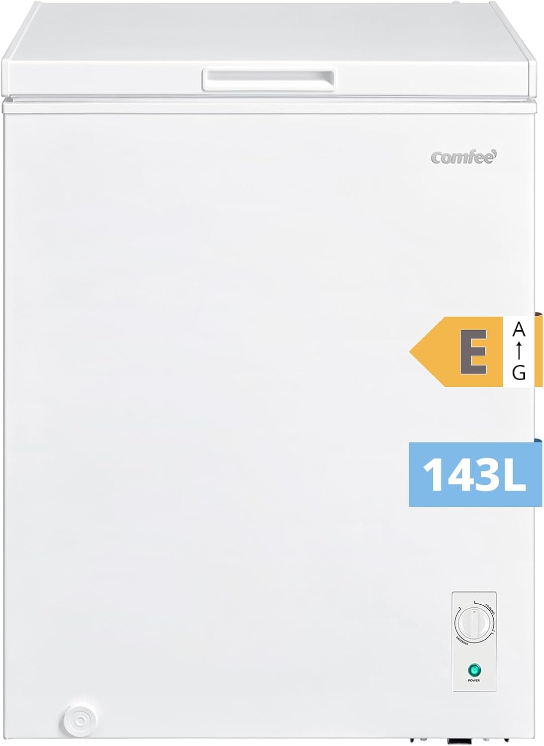 RCC146WH2EU(E) Congelador horizontal independiente 143L convertible en congelador/refrigerador, compresor inverter, 4 estrellas, apto para dependencias, garajes y cobertizos, blanco [Clase energética E]