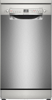 Lavavajillas inteligente Bosch Serie 2 SPV2IKX10E, totalmente integrable, 45 cm de ancho, cesta para cubiertos, secado extra con solo pulsar un botón, InfoLight punto de luz rojo en el suelo, protección AquaStop contra daños por agua, blanco