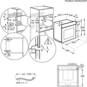 Horno empotrable AEG – Serie 5 Aire caliente circular: resultados de cocción uniformes en 3 niveles – Autolimpieza por pirólisis – 25 programas automáticos – Pantalla táctil LED – Calentamiento rápido – Negro – BPE53516AB
