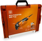 FEIN Multimaster MM 700 Max Top, nuestra mejor multiherramienta con 60 accesorios para serrar, lijar y cortar, 450 W, sistema antivibraciones, encastre StarlockMax, cambio de herramienta QuickIN