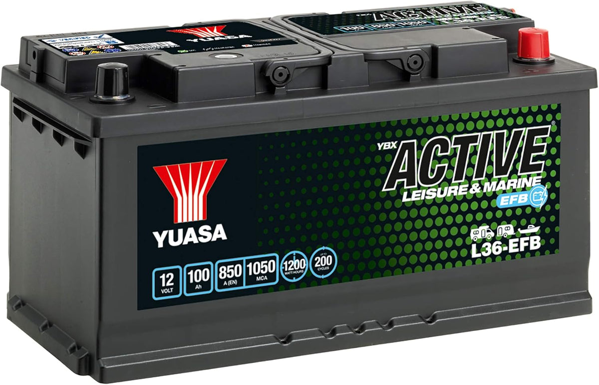 Yuasa - BATERÍA DE OCIO L36-EFB 12V 100Ah 1050A