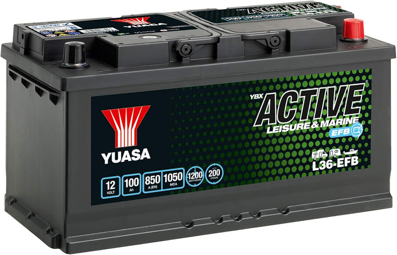 Yuasa - BATERÍA DE OCIO L36-EFB 12V 100Ah 1050A