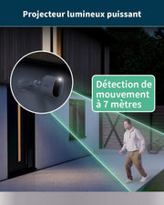 Arlo Pro 5 2K, Cámara de seguridad WiFi para exteriores sin cables, visión nocturna a color avanzada, foco, sirena y WiFi de doble banda, prueba de suscripción Secure incluida, 3 cámaras, blanco