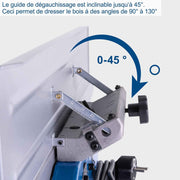 Regruesadora y cepilladora compacta Scheppach HMS850 | Potencia 1250W | 2 cuchillas de acero rápido | Ancho de cepillado 204mm | Altura de paso 120mm | Velocidad del eje 8500 rpm