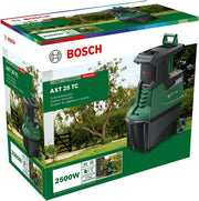 Trituradora de turbina AXT 25 TC 2500W biotrituradora para madera y residuos de jardín, caja colectora de 53L, capacidad de corte de 45mm