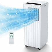 Aire acondicionado portátil 7000 BTU 2,05 kW, 3 en 1: refrigeración, deshumidificador 36 l/día, ventilador, modo nocturno, temporizador de 24 h, control remoto, para habitaciones de hasta 28 m², kit de evacuación para ventana incluido