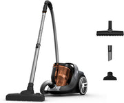 Aspiradora sin bolsa Rowenta Silence Force Cyclonic, aspiradora de trineo, potente, silenciosa, elegante, capacidad de 2,5 L, con accesorios, fabricada en Francia RO7230EA, gris/naranja