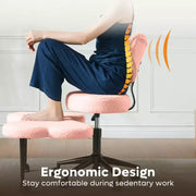 Silla de oficina ergonómica con diseño cruzado Pinmoco, silla de meditación con altura ajustable, giro de 360°, soporte lumbar, silla de trabajo y de oficina, silla para TDAH
