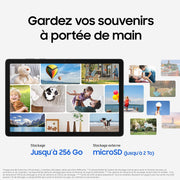Samsung Galaxy Tab A11+ 5G 11" 128 GB, Tablette Android IA, diseño fino y elegante, pantalla de 90 Hz, 6 GB de RAM, 4 altavoces, Dolby Atmos, gris, cargador de red rápido de 25 W incluido, versión FR