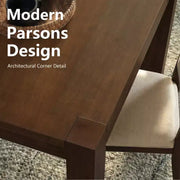 Juego de comedor moderno - Mesa de 80" + 6 sillas acolchadas, estructura de madera maciza, capacidad de la mesa de 400 lbs, fácil montaje