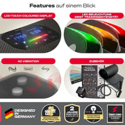 Plataforma vibratoria 4D VP400 hasta 40 Hz con 3 modos de entrenamiento, altavoz Bluetooth, pantalla táctil y capacidad de carga de 120 kg