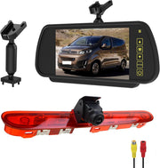 Cámara de visión trasera con tercera luz de freno para Peugeot Expert/Traveller, Citroën Jumpy/Space Tourer/Dispatch, Toyota ProAce (desde 2016) Cámara de visión trasera (Kit de soporte 7 n.º 1)