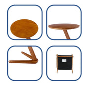 Juego de 2 sillas decorativas de estilo moderno de mediados de siglo con mesa auxiliar
