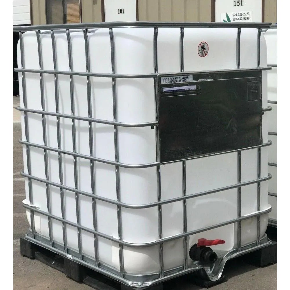 Contenedor IBC de 330 galones de grado alimenticio | Agua potable, recipiente para recolección de agua de lluvia