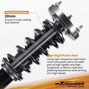 maXpeedingrods Amortiguadores roscados con 24 niveles de ajuste para BMW E46 sedán 98-05 cupé