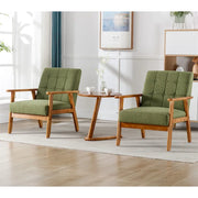 Juego de 2 sillas decorativas de estilo moderno de mediados de siglo con mesa auxiliar