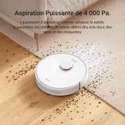Robot aspirador y fregasuelos Dreame D10 Plus con autovaciado de polvo, navegación LiDAR con detección de obstáculos, succión de 4000 Pa para alfombras y pelo de mascotas, batería de 170 min, WiFi/App/Alexa