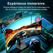 Monitor para PC curvo Minifire de 27 pulgadas y 100 Hz - Panel VA 1500R Full HD (1920 x 1080p), tiempo de respuesta MPRT de 1 ms, sRGB 110 %, filtro de luz azul, HDMI 1.4, Tipo-C 2,5 W, compatible con VESA - MF27C1