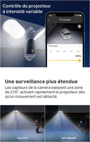 Cámara de vigilancia exterior WiFi 2K 4MP Tapo C720 con focos LED de 2800 lúmenes, detecciones IA inteligentes, MicroSD hasta 512 GB, IP65, solo cableada