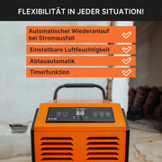 Deshumidificador Comedes BTR 50 (máx. 51 litros / 24h) adecuado para habitaciones y sótanos de hasta 100 m² / 230 m³