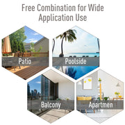 Juego de 4 sillas plegables para patio Outsunny con un diseño sencillo y elegante, cómodas para la terraza, el jardín, el patio y para viajar.