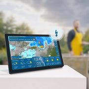 Estación meteorológica Wi-Fi WetterOnline 4 WetterDisplay con radar meteorológico, pantalla a color HD, pronóstico de 14 días y alertas de clima adverso