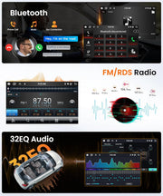 Autorradio Android 4G+64G para Fiat Ducato 3/Peugeot Boxer 2/Citroen Jumper 2 2006-2022 con Carplay inalámbrico, Android Auto, GPS, navegación, WiFi, pantalla de 9 pulgadas, Bluetooth, FM/RDS/32EQ/USB/SWC y cámara de visión trasera