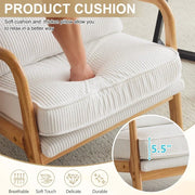 Sillón decorativo tapizado de estilo moderno de mediados de siglo