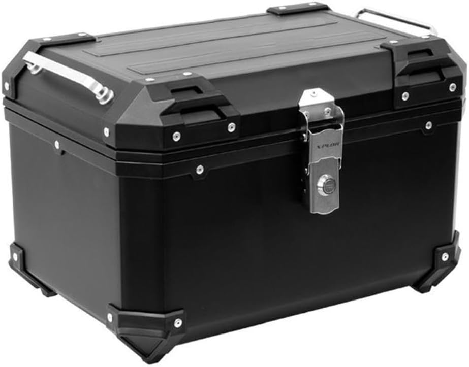 Maleta X-Plor de 52 L de plástico color negro, con placa universal incluida