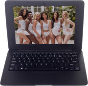Ordenador portátil Bigmachine Windows 10 Mini 10,1 pulgadas 32 GB teclado AZERTY francés, ultra fino y ligero, netbook Quad Core PC HDMI Webcam Netflix YouTube (negro)