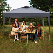 Pabellón plegable pop-up de 3x3 m, impermeable y resistente al invierno, altura ajustable, sistema de ventilación, estructura de acero, protección UV 50+, con 4 paredes laterales y 4 sacos de arena, para jardín, camping, fiesta (Antracita)