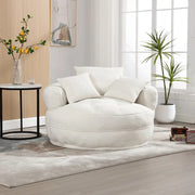 Sillón redondo tipo perezoso – Blanco/Azul/Gris/Amarillo/Naranja/Rojo rosa/Azul marino/Verde, asiento individual y doble