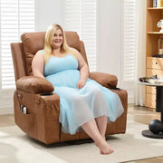 Sillón reclinable elevador eléctrico, reclinables eléctricos para ancianos con calor y masaje, asistencia para levantarse con portavasos, bolsillo lateral, para sala de estar