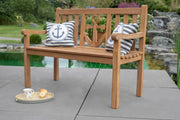 Banco de jardín de madera de teca Anker de 120 cm de bene living