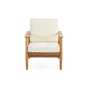 Set de conversación para exteriores de 4 plazas de madera de acacia Willowbrook de Christopher Knight Home