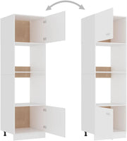 vidaXL Mueble para microondas Lyon blanco 60 x 57 x 207 cm madera contrachapada
