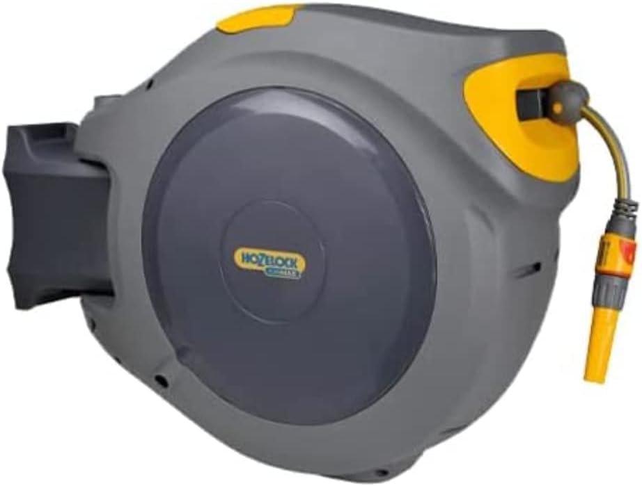 Hozelock Enrollador de pared FlowMax AutoReel de gran caudal con manguera de 30 m 25970000