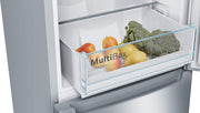 Frigorífico combi Bosch KGN36NWEA Serie 2, 186 x 60 cm, 215 L de refrigeración y 87 L de congelación, NoFrost: nunca más tendrá que descongelar, iluminación LED para una distribución uniforme de la luz