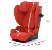 CYBEX Gold Silla de coche infantil Solution G i-Fix, para coches con y sin ISOFIX, desde aprox. 3 hasta 12 años (100 - 150 cm), desde aprox. 15 hasta 50 kg, Lava Grey