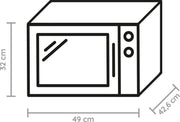 Microondas Bauknecht ExtraSpace Crisp MW 427 SL con grill, sin plato giratorio, 800 W, 1000 W, 25 L, función de cocción al vapor, AutoClean