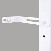 Estantería para lavadora QUICK STAR 74x65x111 cm con bandeja extraíble, color blanco, estante de pie, organizador de almacenamiento para secadora y baño