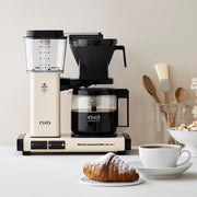 Moccamaster KBG Select, cafetera, cafetera retro, café de filtro, color blanco hueso, 1,25 L