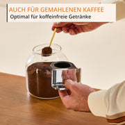 Cafetera automática Krups Coffee Crush  Extra, molinillo de acero inoxidable para café recién molido, solo 15 cm de ancho, panel de control inteligente, también para café premolido, limpieza fácil, negro, SA4028E0