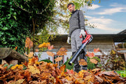 Soplador de hojas inalámbrico Einhell GP-LB 18/200 Li E Power X-Change (18 V, sin escobillas, regulación de velocidad, tecnología de soplador axial, incluye batería de 4,0 Ah y cargador)