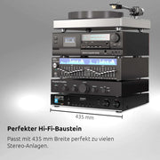 Sintonizador HiFi DIGITRADIO 143 V3 DAB+ radio por internet con Bluetooth, Spotify Connect, WLAN y mando a distancia 43,5 cm