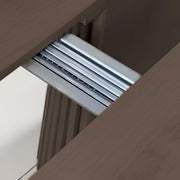 ebuy24 Mesa de comedor ovalada extensible - Tokyo 2 placas adicionales Ø120 a 160/200 cm chapa de roble ahumado mesa redonda mesa de comedor mesa extensible mesa de madera mesa de cocina zona de comedor