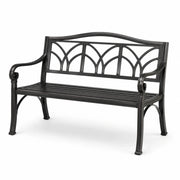 Banco de jardín de hierro forjado 128x58x78 cm