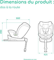 Bebeconfort RevolveFix Plus 360 i-Size, Silla de coche giratoria 360, 0-12 años, 40-150 cm, Silla de coche ISOFIX, Pata de apoyo, Rotación 360, 6 posiciones de reclinado, 12 posiciones de reposacabezas, Full Black