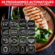 Tefal Optigrill Elite XL, Parrilla inteligente, 16 programas, Modo manual, Función de sellado, XL 8 personas, GC760D12