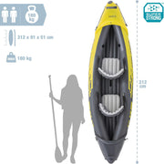 Set de kayak Intex Explorer K2 para 2 personas (incluye remos e inflador)